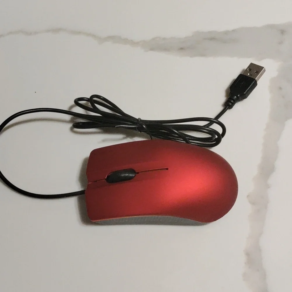 Guiheng Wired Mouse, USB‎  Mouse for Right or Left Hand, Ergonomic Red NW…